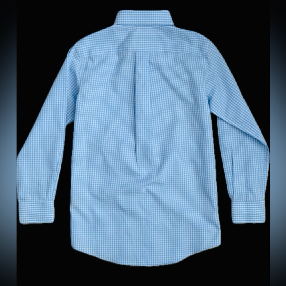 Class Club Shirt Boy’s 8 Gold Label Button Down Spring LS Blue Checked M NEW - Picture 3 of 4